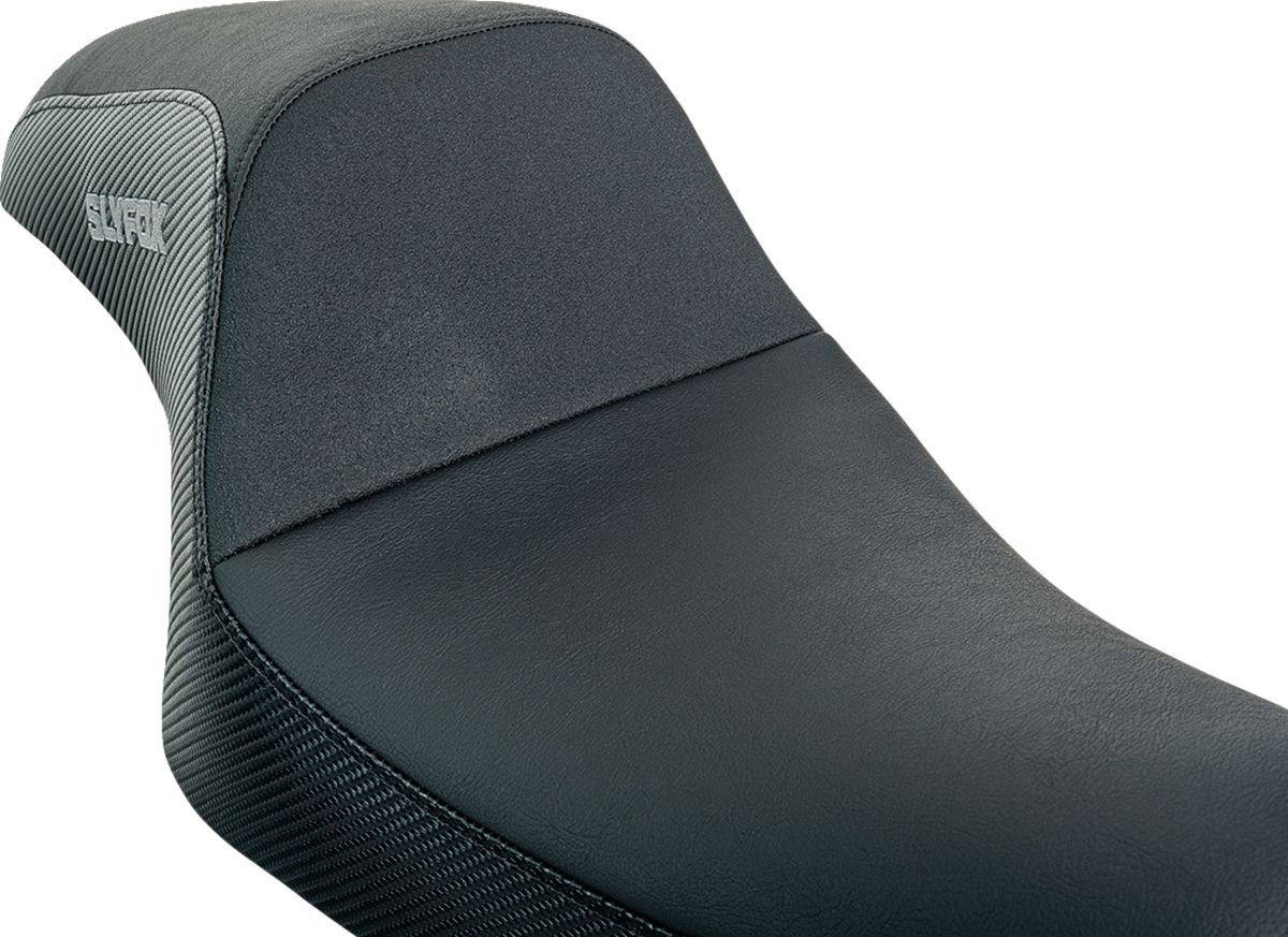 Drifter Seat - Gray Logo - Black Vinyl w/ Slipstop - Carbon Fiber - XL '04-'22
