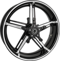 Wheel with Hub/Adapter - Factory 24 - Front - Black/Contrast Cut - 18x5.5
