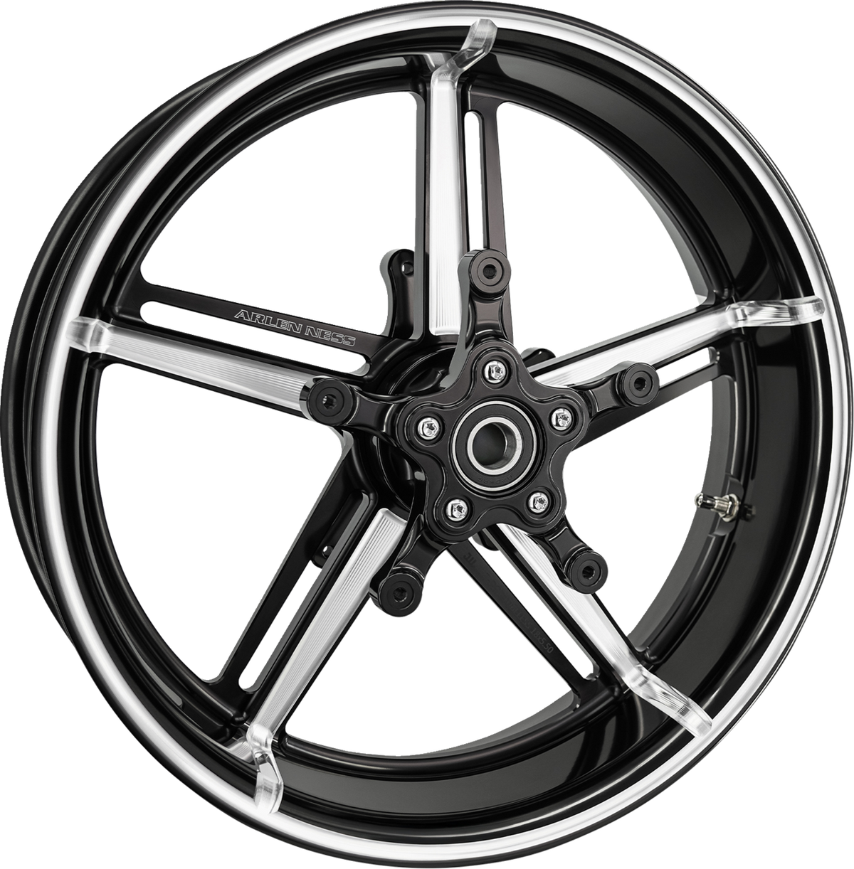 Wheel with Hub/Adapter - Factory 24 - Front - Black/Contrast Cut - 18x5.5