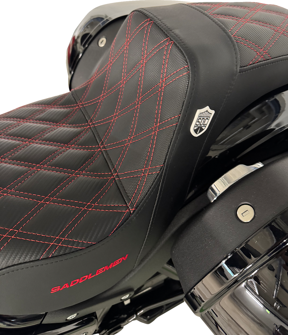 Pro Series SDC Performance Seat - w/o Backrest - Red Stitch - FL/FX '18-'20