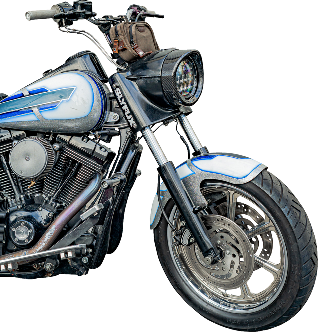 Headlight Trim w/ Visor - 7" - Gloss