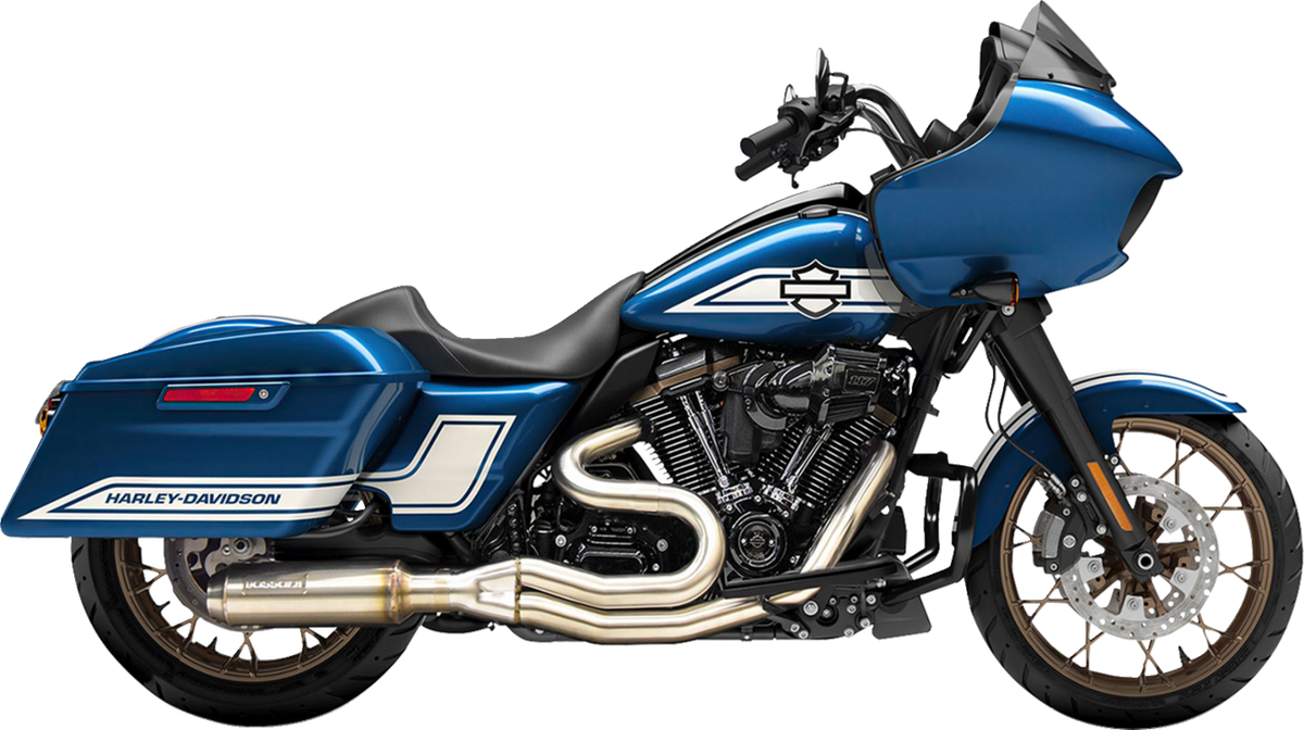 2-into-1 Mid-Length Exhaust System with Super Bike Muffler -