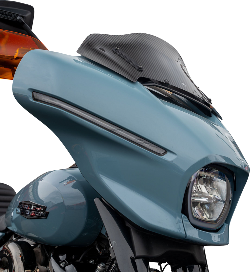 Flare® Windshield - 8" - Carbon Fiber - '23-'26 FLHX/FLHLT