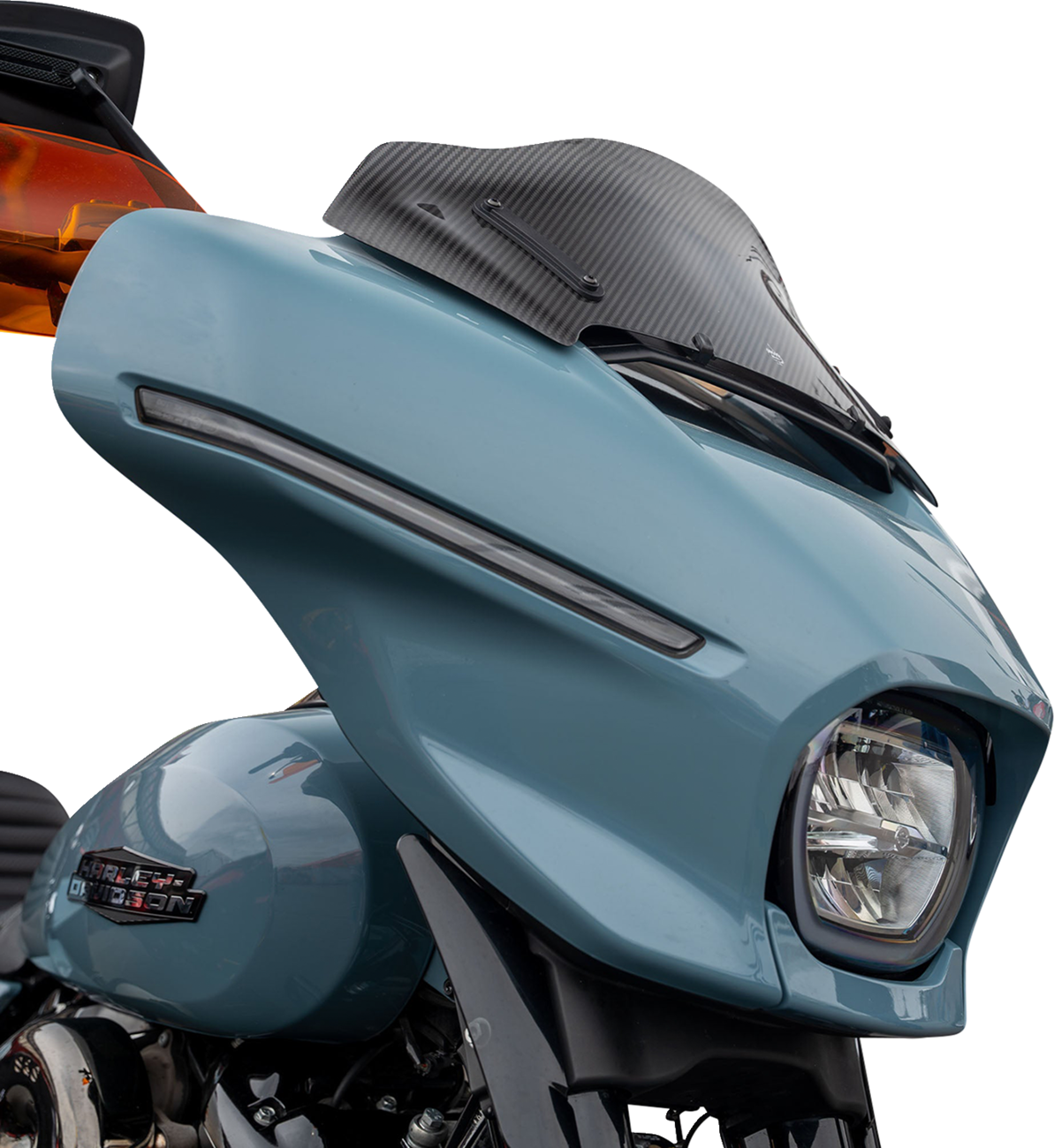 Flare® Windshield - 8" - Carbon Fiber - '23-'26 FLHX/FLHLT