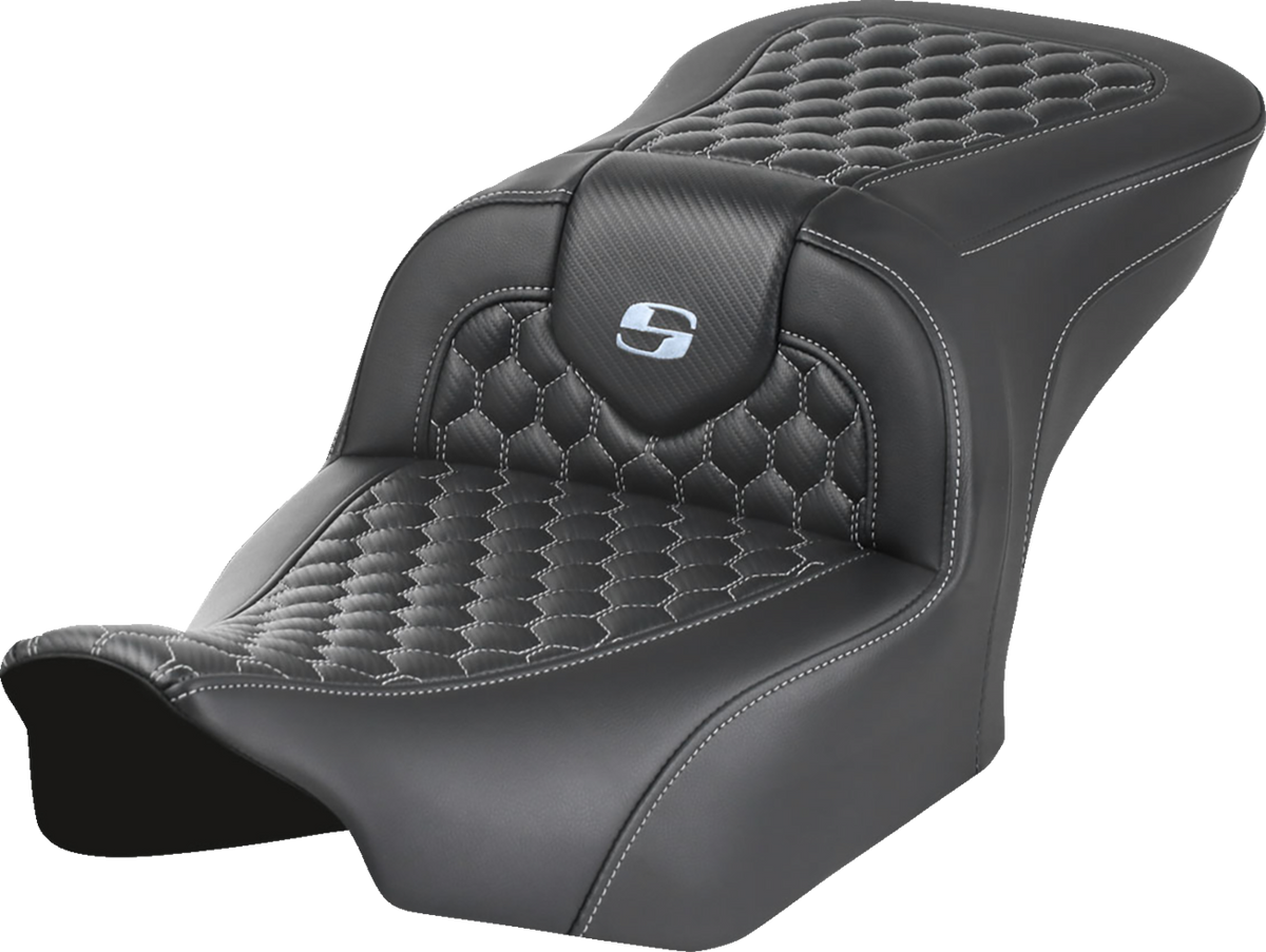 Roadsofa™ Seat - without Backrest - Honeycomb - Silver Stitch - FLTR/FLHX '23-'24