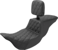 Tour Step-Up Seat - Rider Backrest - Full Lattice Stitch - FL '08-'24