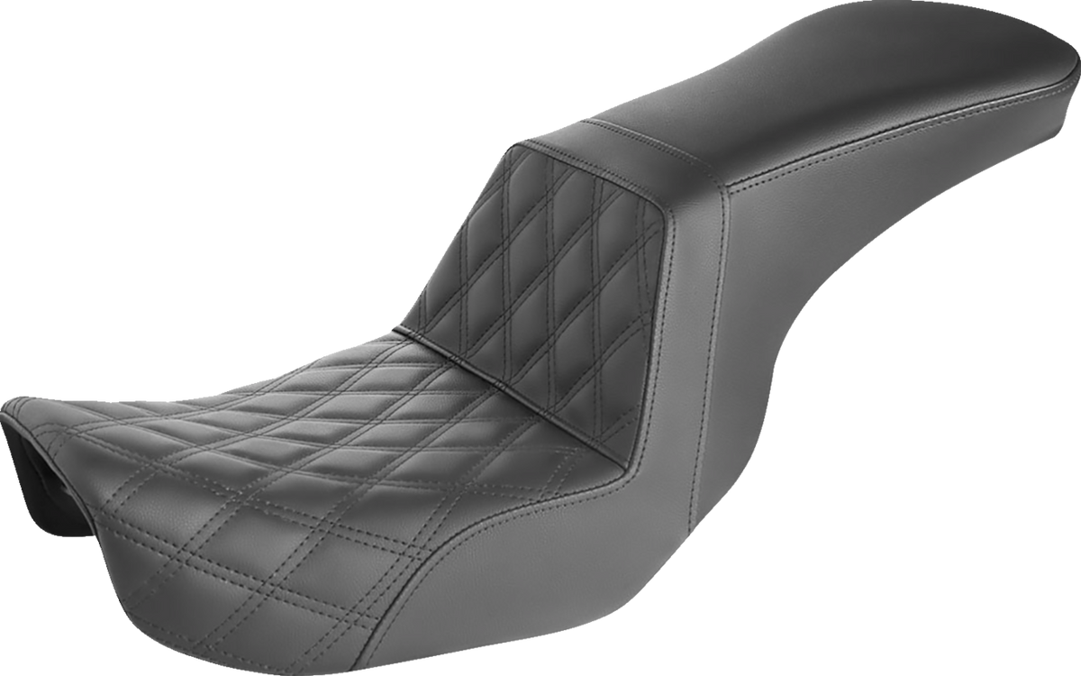 Step-Up Seat - Front Lattice Stitch - Black - Dyna