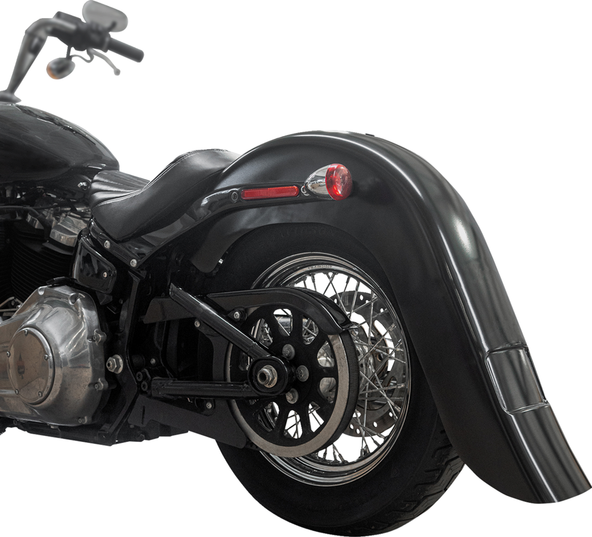 Benchmark Rear Fender - Vicla - Frenched - Black - HD Softail '18-'25
