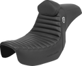 Pro Series SDC Performance Seat - w/ Backrest - Tuck-n-Roll/Carbon Fiber - Gripper - Dyna '06-'17