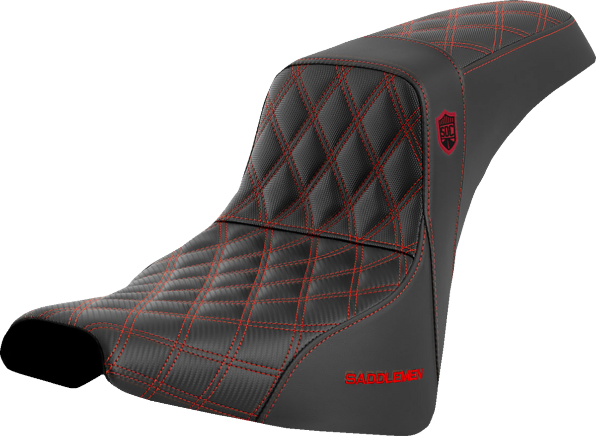 Pro Series SDC Performance Seat - w/o Backrest - Red Stitch - FXBB/FXST '18-'23