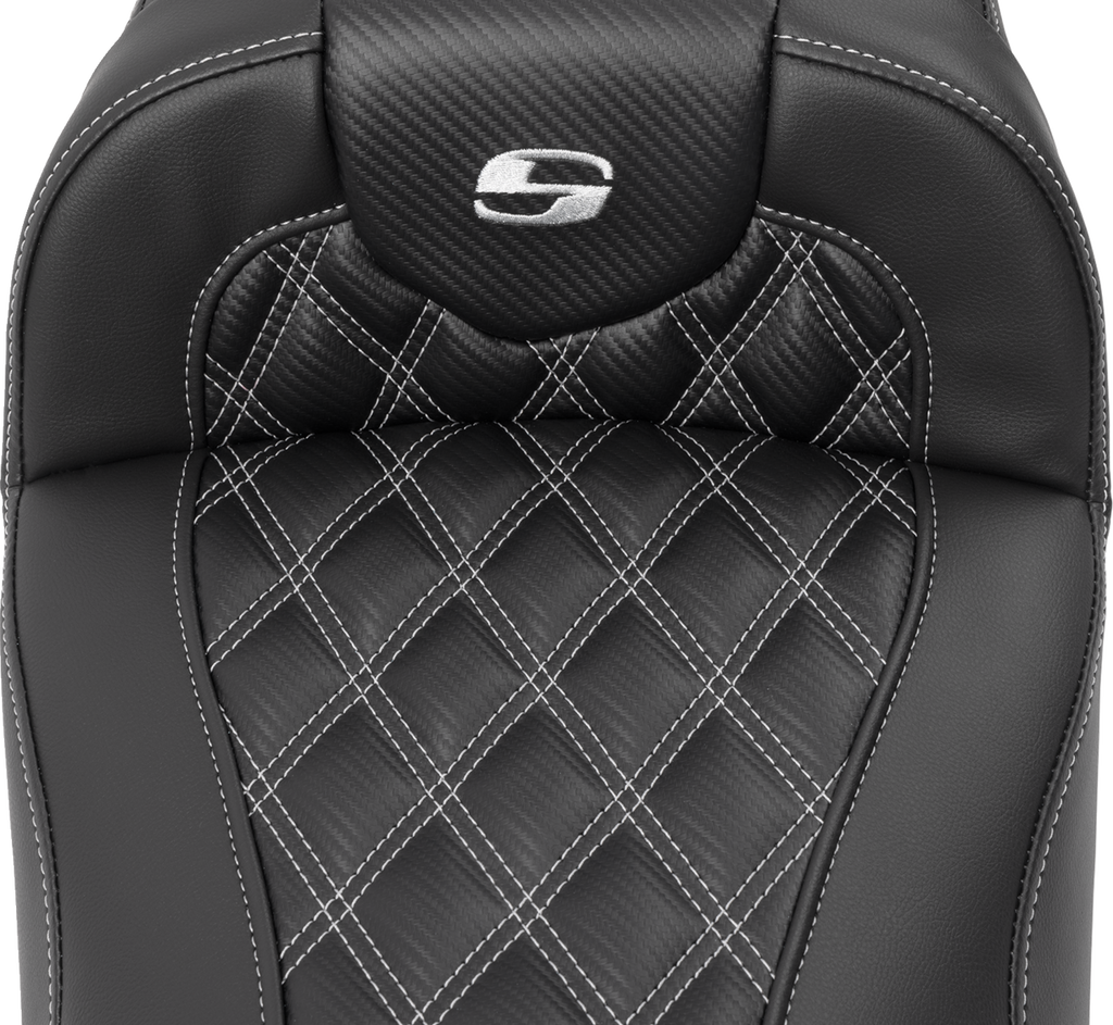 Roadsofa™ Extended Reach Seat - without Backrest - Lattice Stitch - Silver Stitch - FL/FX '23-'24