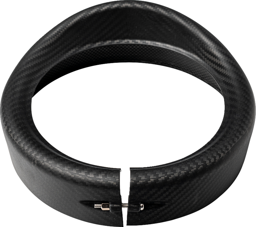 Headlight Trim w/ Visor - 7" - Matte