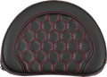 RoadSofa™ Sissy Bar Pad - Honeycomb - Red Stitching
