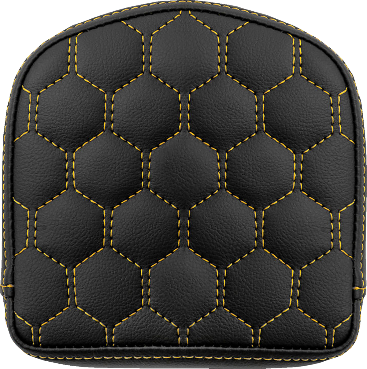 RoadSofa™ Sissy Bar Pad - Honeycomb - Gold Stitching