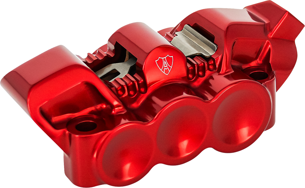 Monoblock Radial Brake Caliper - 100 mm - Right - Red