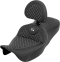 Roadsofa™ Seat - Dragon Scale - White Stitch - with Backrest - Touring '08-'25
