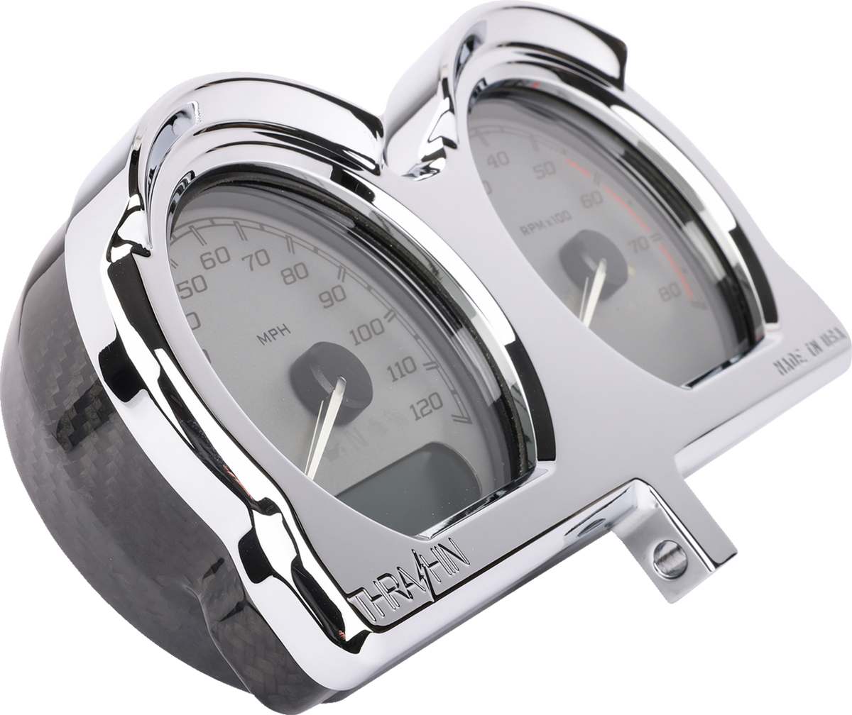 Gauge Relocation Kit - Front - Chrome
