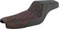 Step-Up Seat - Front Lattice Stitch/With Red Stitching - Black - XL