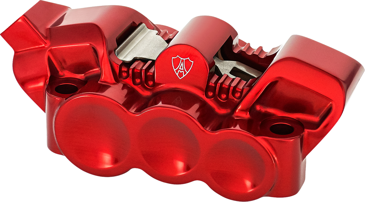 Monoblock Radial Brake Caliper - 100 mm - Left - Red