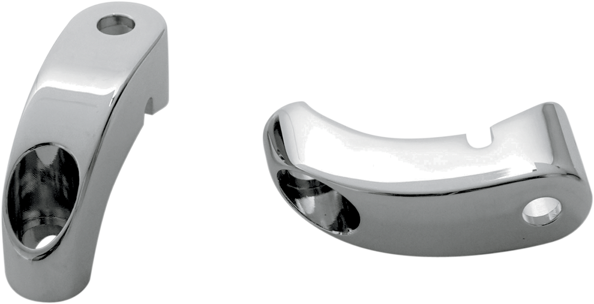 Turn Signal Mounts - 39 mm Front Forks - Chrome