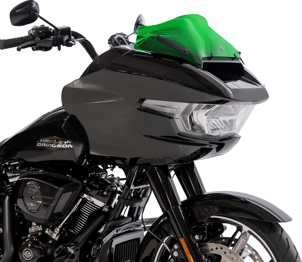 Kolor Flare® Windshield - 8" - Green - '23-'26 FLTRX/FLTRT