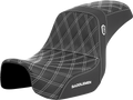 Pro Series SDC Performance Seat - Carbon Fiber/Lumbar Gripper - White Stitch - Dyna '06-'17