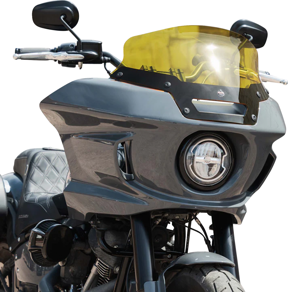 Kolor Flare® Windshield - 6" - Yellow - '22-'26 FXLRST
