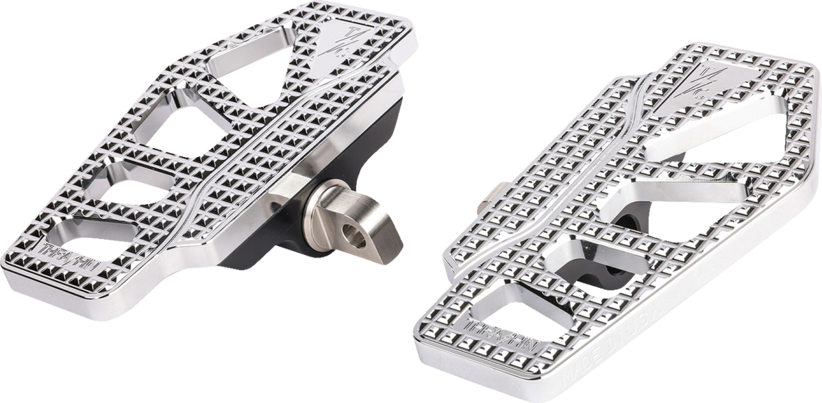 Apex Mini Floorboards - Male Mount - Chrome - Dyna/FXR/Softail/Sportster