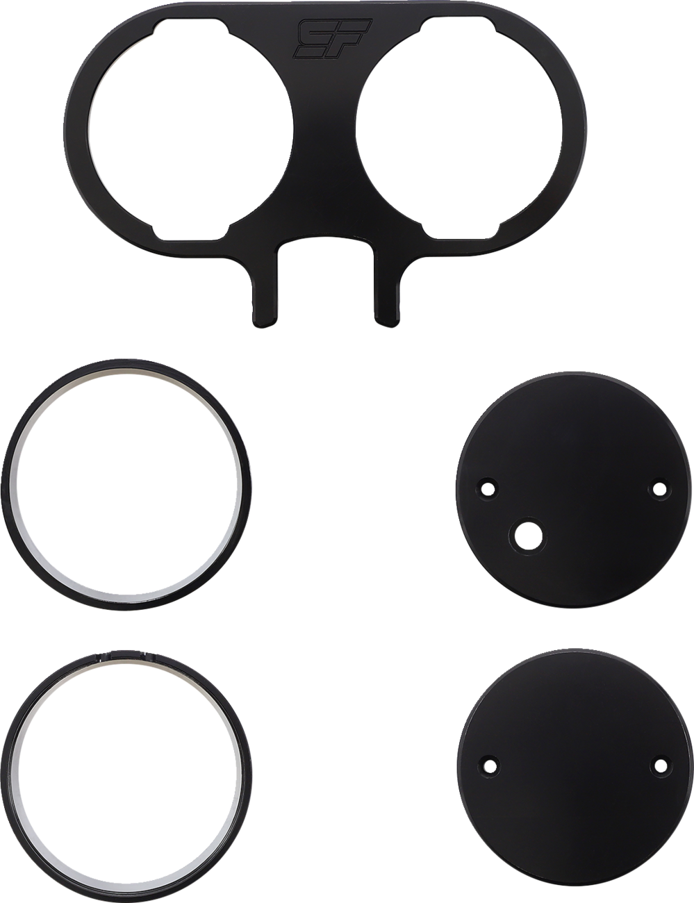 Gauge Mount - Dual - Black - HD Softail/Touring/Trike '18-'22
