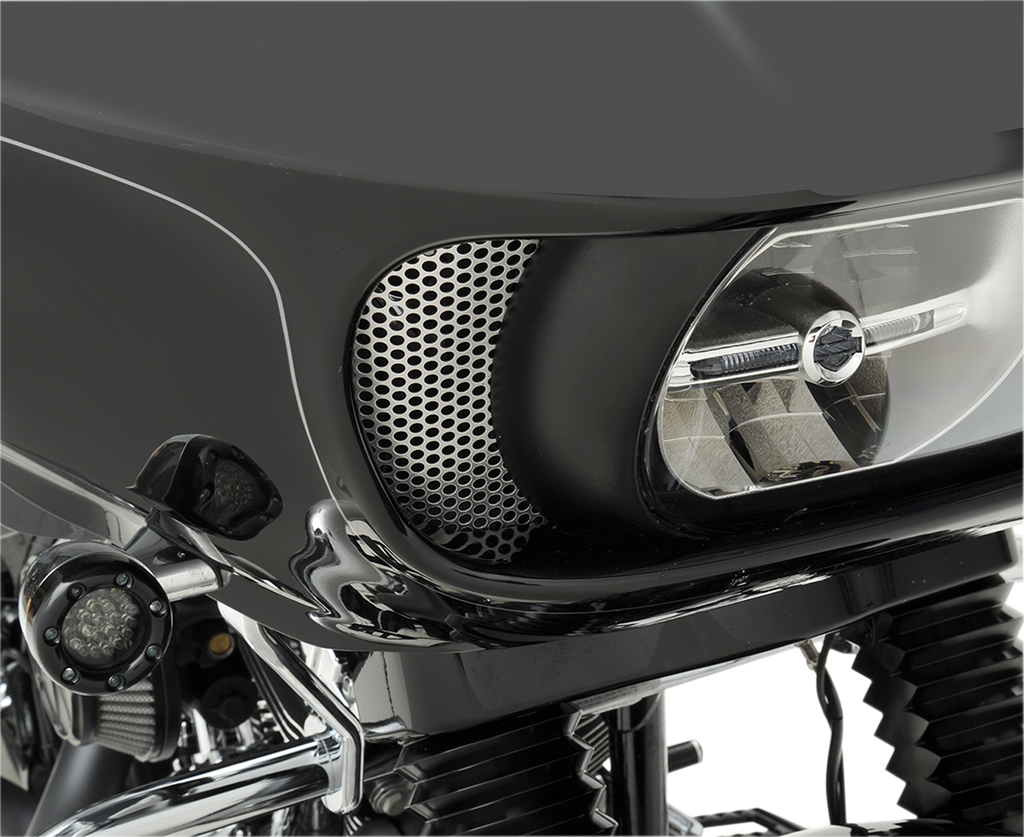 Fairing Vent Screen - Round - Chrome - FLTR
