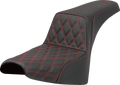 Step-Up Seat - Front Lattice Stitch - Red Stitch - FXST/FXBB '18-'25