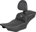 Roadsofa™ Extended Reach Seat - with Backrest - Silver Stitch - FLH/FLT '23-'25