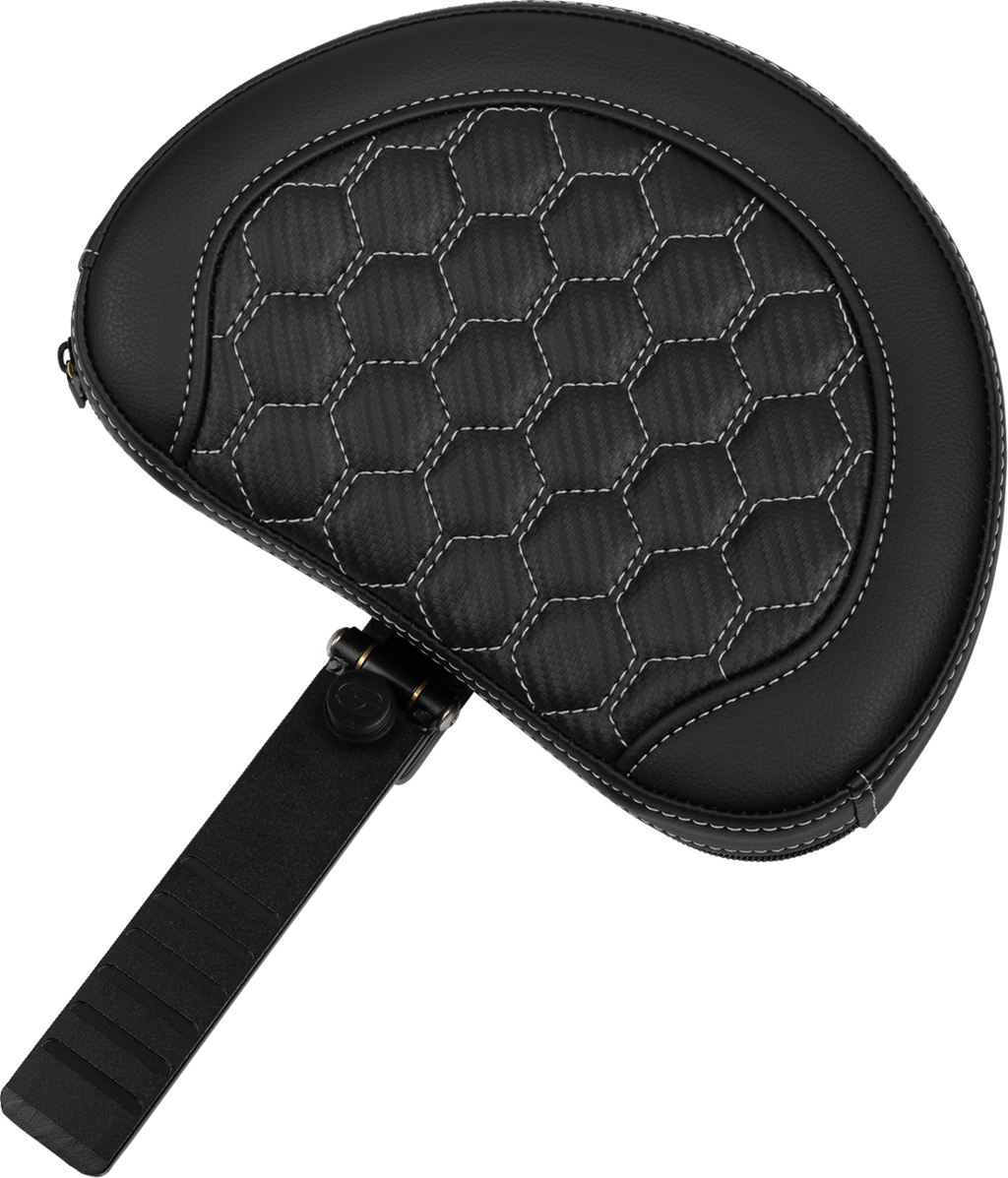 Roadsofa™ Extended Reach Seat - with Backrest - Honeycomb - Silver Stitch - FLTR/FLHX '23-'24