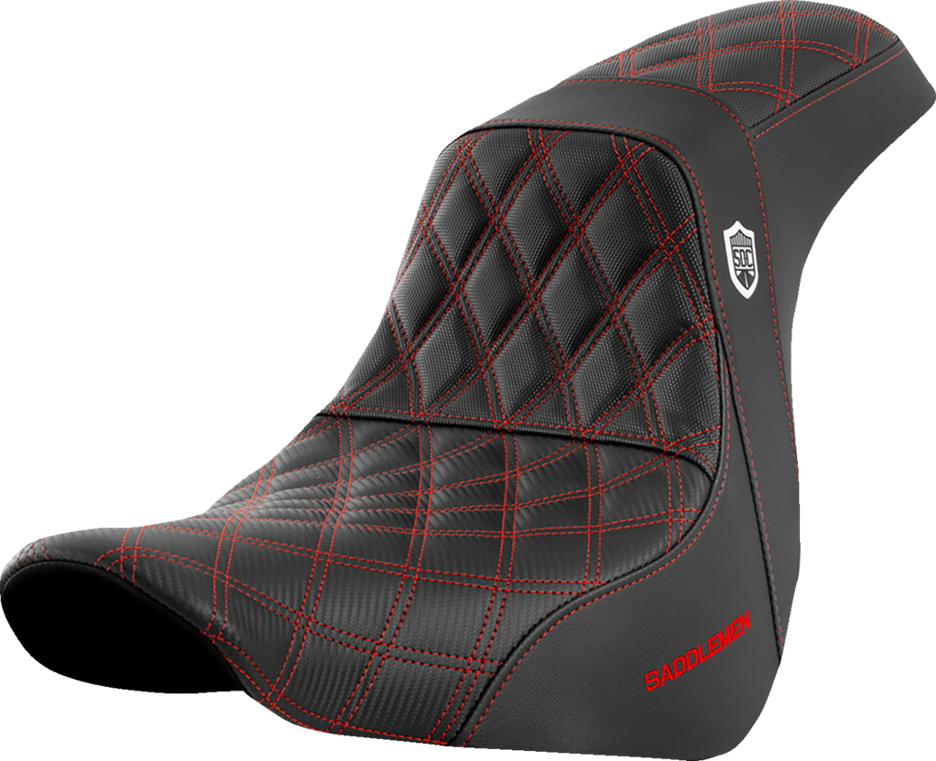 Pro Series SDC Performance Seat - w/o Backrest - Red Stitch - FL/FX '18-'20