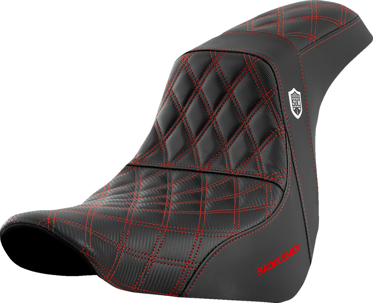Pro Series SDC Performance Seat - w/o Backrest - Red Stitch - FL/FX '18-'20