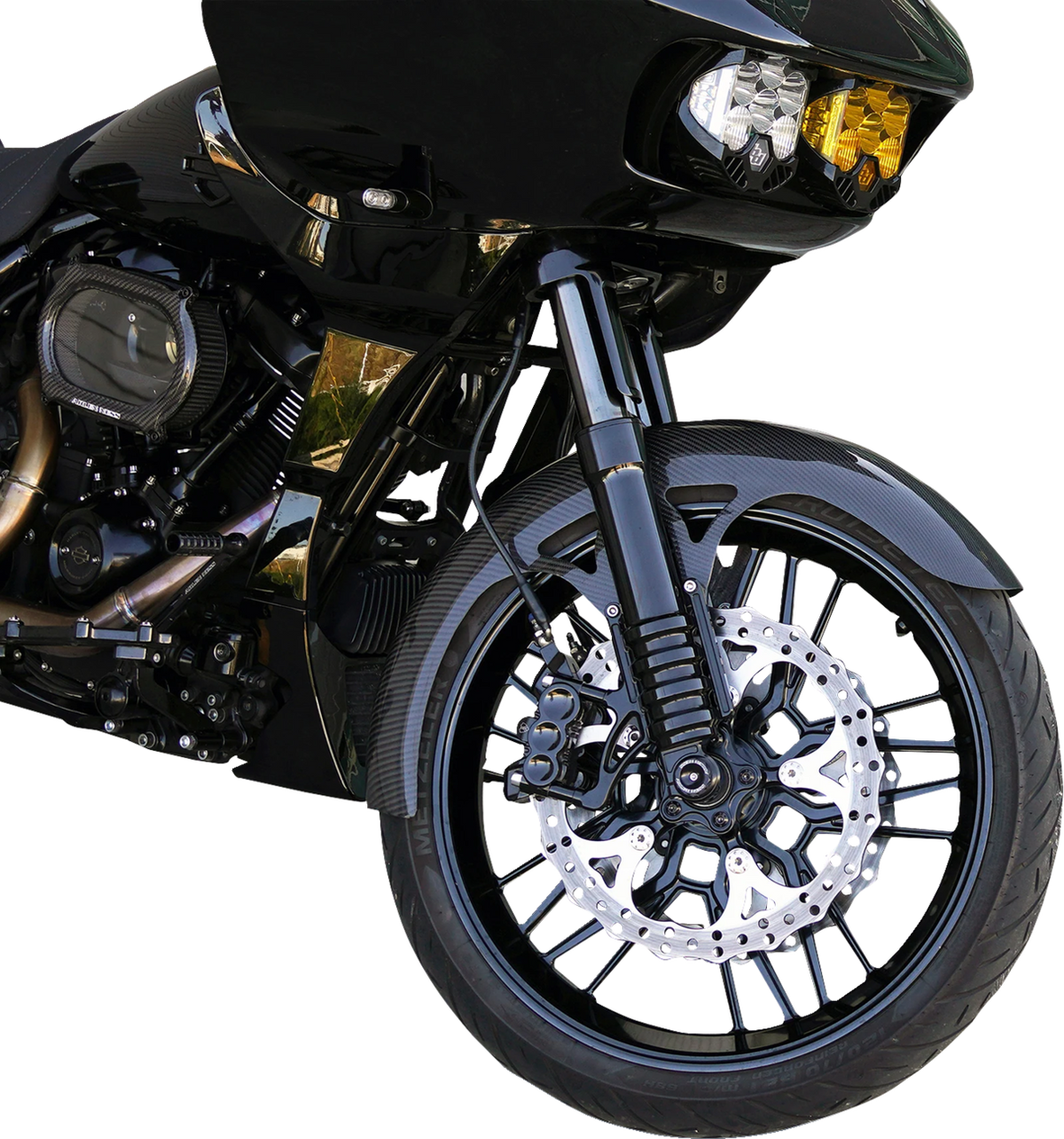 Front Fender - Wrapper - 21" - Carbon Fiber/Gloss - HD Touring '14-'25