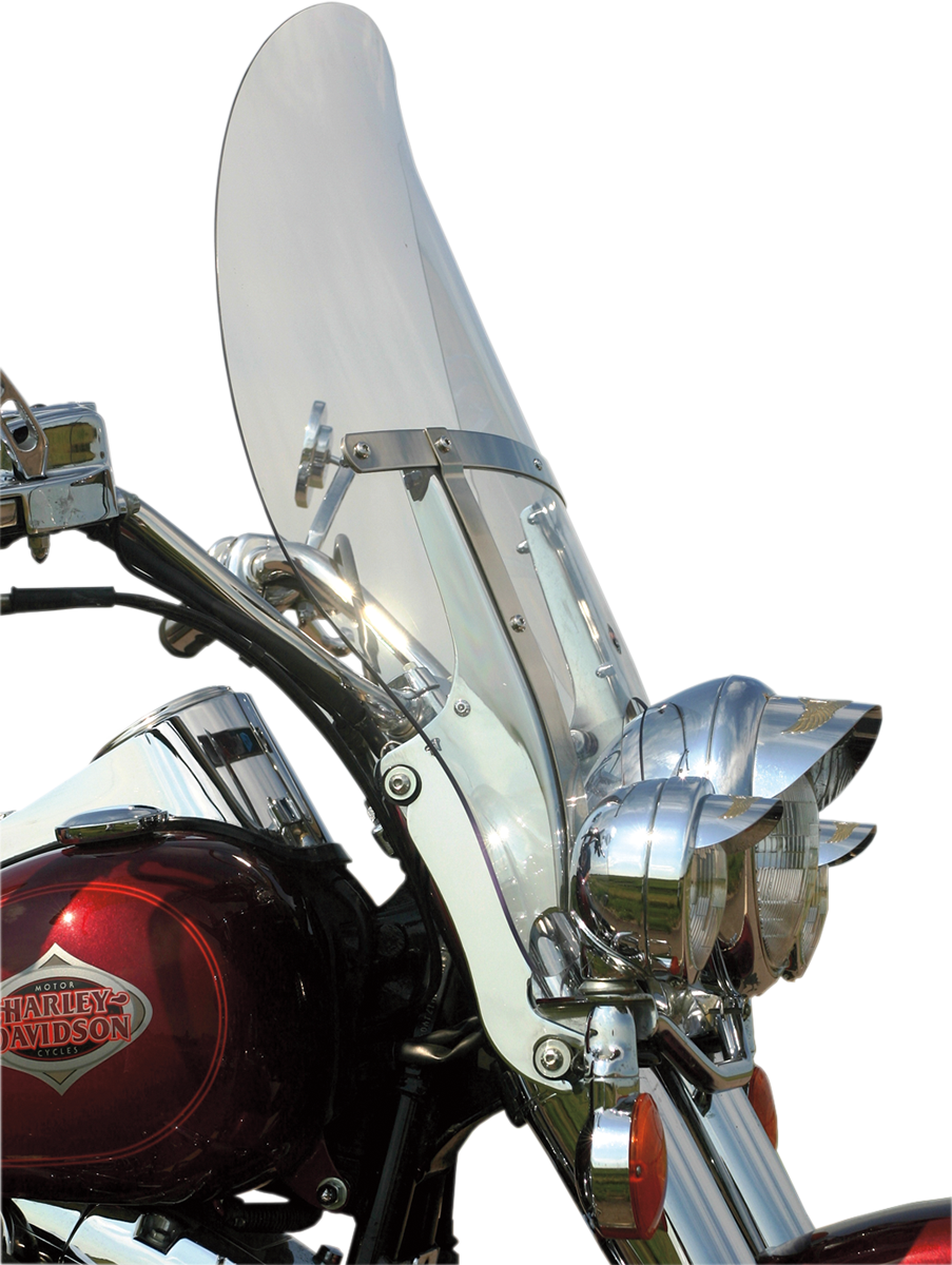 Billboard Flare® Windshield - 20" - Clear - '86-'17 Softail/'15-'25 Freewheeler
