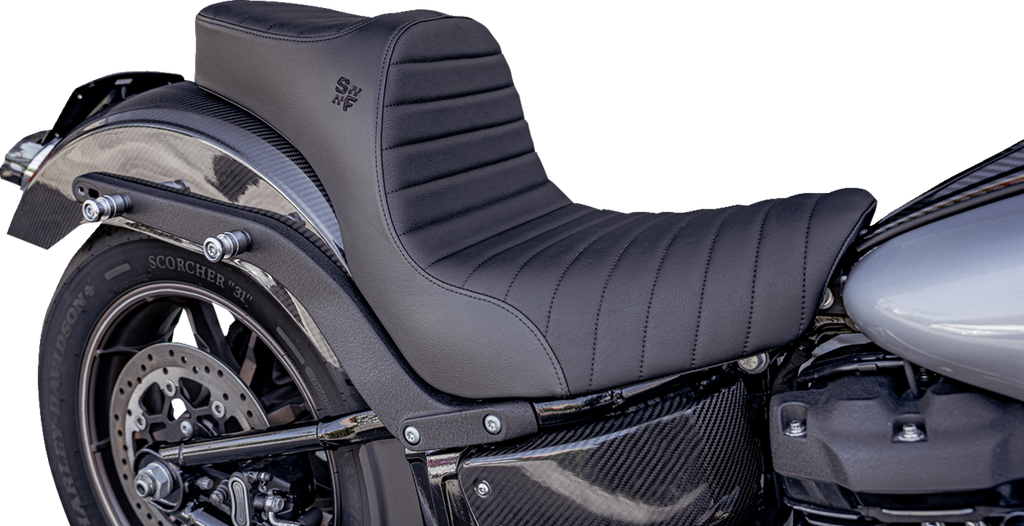 Chariot Seat - Black Classic Stitch - Black Logo - FLSB '18-'21/FXLR '18-'26
