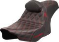 Pro Series SDC Performance Seat - Red Stitching - w/ Backrest - FLT/FLH '23-'25