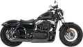 Mega Power Exhaust - Black - Short - '04-'13 XL with Mid/For