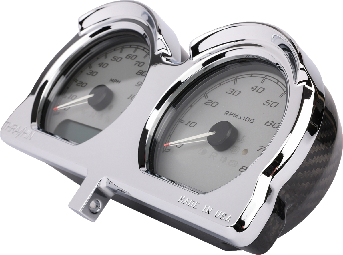 Gauge Relocation Kit - Front - Chrome