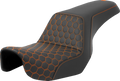 Step-Up Seat - Honeycomb - Orange Stitching - Dyna '06-'17