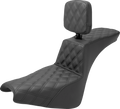 Tour Step-Up Seat - Rider Backrest - Full Lattice Stitch - FXBB/FXST '18-'25