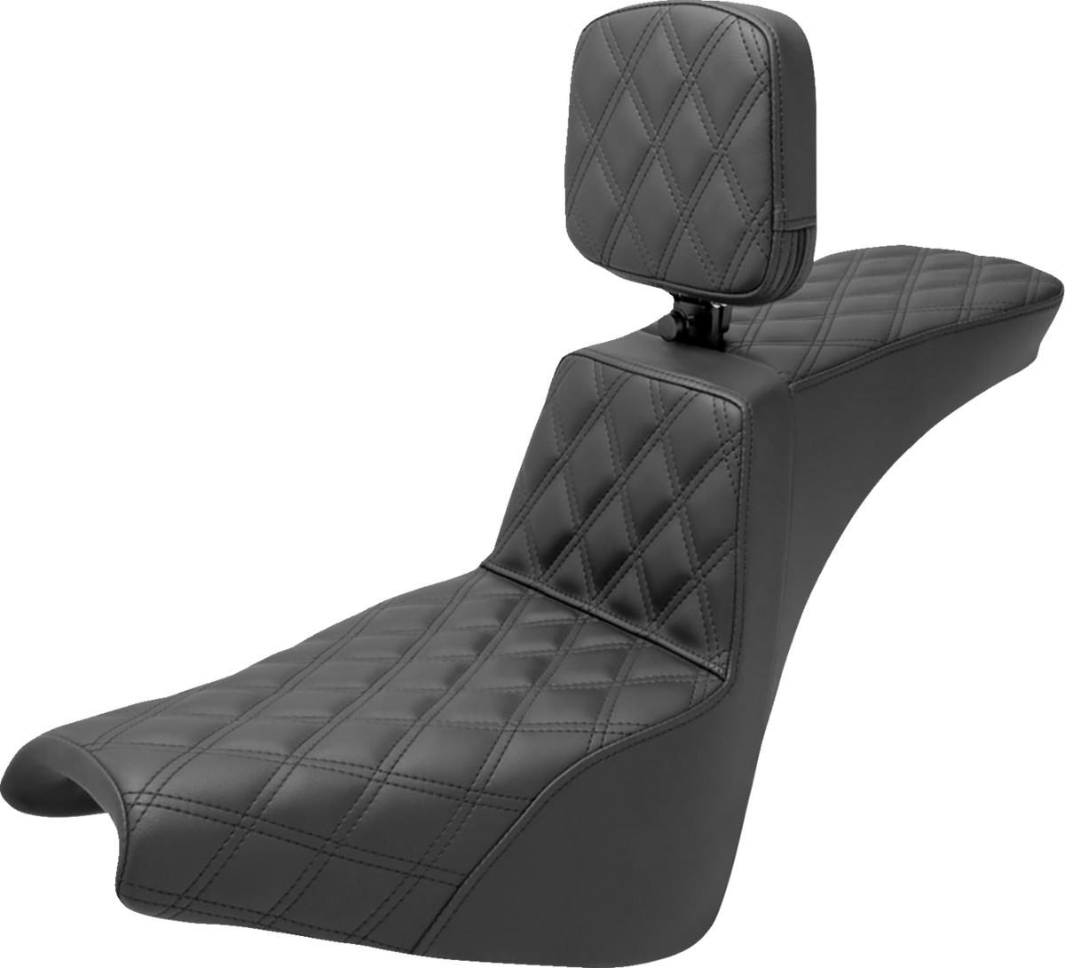 Tour Step-Up Seat - Rider Backrest - Full Lattice Stitch - FXBB/FXST '18-'25