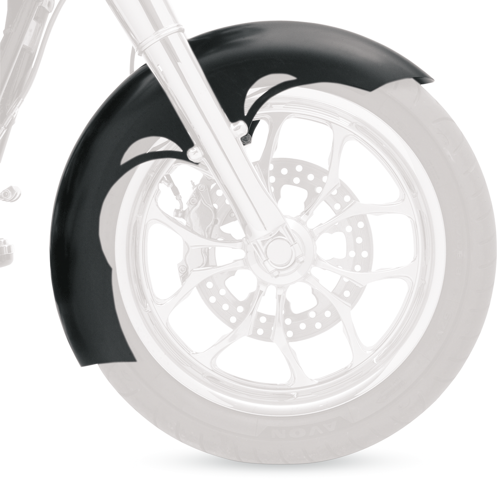 Tude Front Fender - Black - 16"-19" Wheel - HD Touring/Trike
