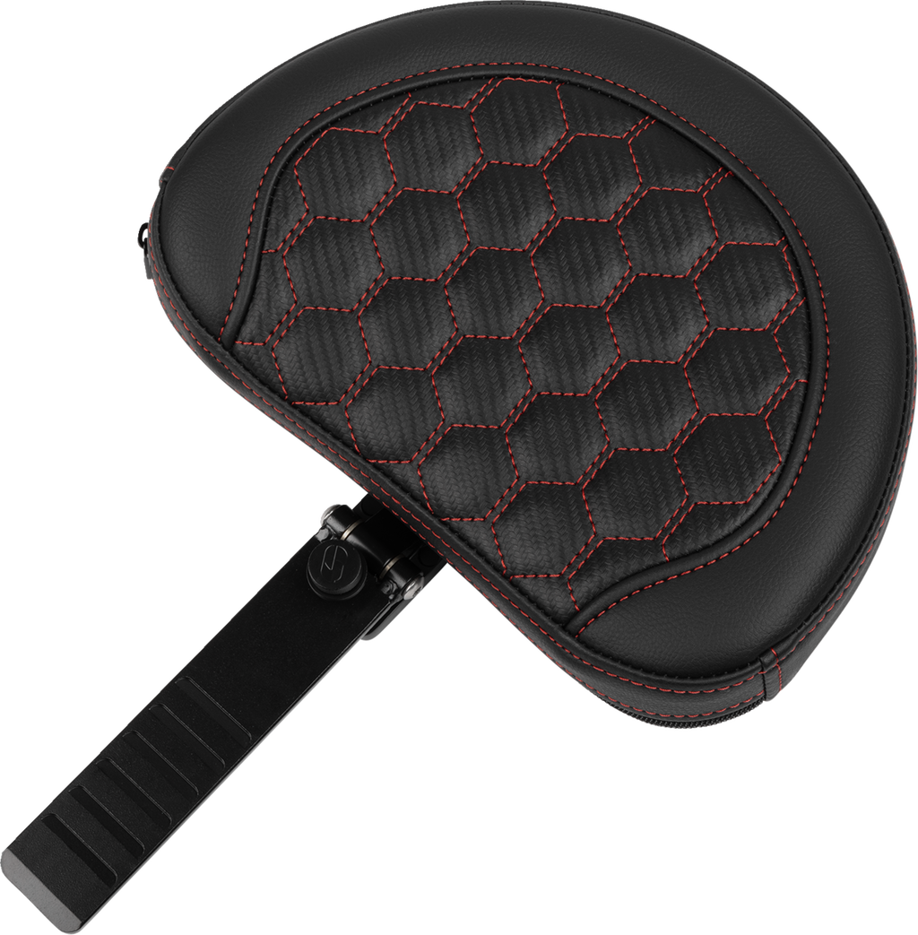 Roadsofa™ Extended Reach Seat - with Backrest - Honeycomb - Red Stitch - FLTR/FLHX '23-'24
