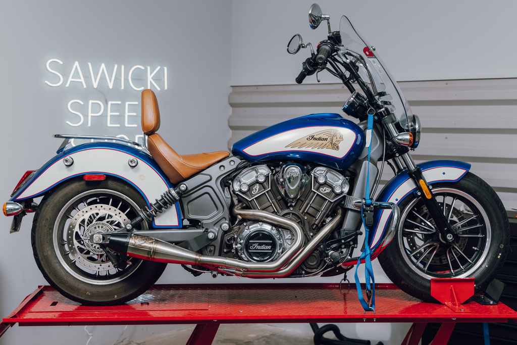 Sawicki Indian Scout Long Exhaust