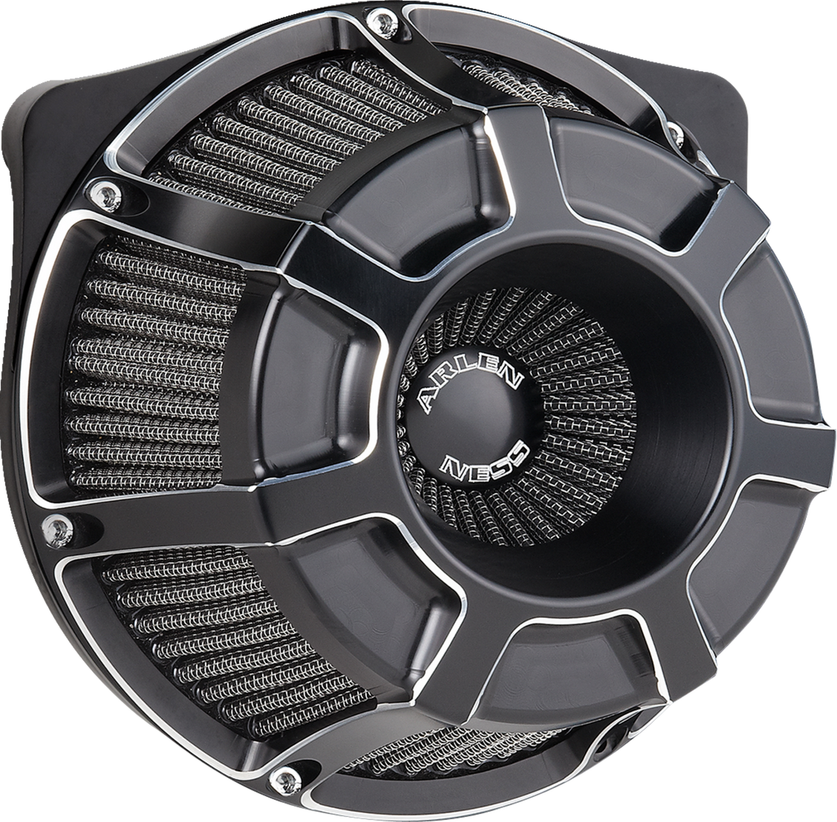 Inverted Series Air Cleaner Kit - Beveled - Black