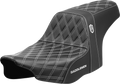 Pro Series SDC Performance Seat - White Stitching - w/o Backrest - FLT/FLH '23-'24