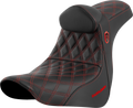 Pro Series SDC Performance Seat - w/ Backrest - Red Stitch - FL/FX '18-'23